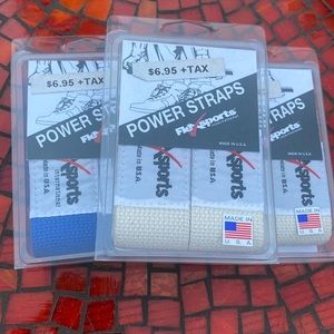 3 Pairs of Flexsports Power Straps | 1 Blue 2 Off-White sets OSFA | Brand New